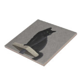Zwarte Kat Koninklijk  Tegeltje (Zijkant)