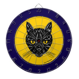 Zwarte Kat Kop Dartbord