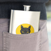 Zwarte Kat Kop Flacon (Voorbeeld)