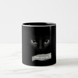 Zwarte Kat Kop Koffiemok | Minimalistisch & Esthet