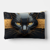 Zwarte Kat Kop Met Gouden Druppel Design 🐈 Etui (Achterkant)