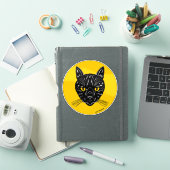 Zwarte Kat Kop Sticker (iPad Cover)