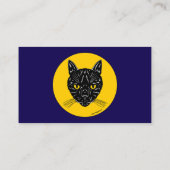 Zwarte Kat Kop Visitekaartje (Achterkant)