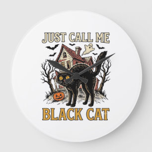 Zwarte Kat Kostuum Spookhuis Grappig Halloween Sh Grote Klok
