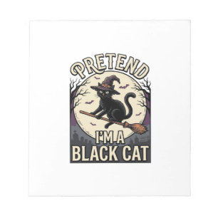 Zwarte Kat Kostuum Vintage Halloween Heksenkat Shi Notitieblok