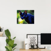 Zwarte Kat Kunst Poster (Thuiskantoor)