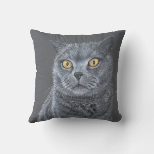 Zwarte kat kussen (Achterkant)