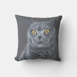 Zwarte kat kussen