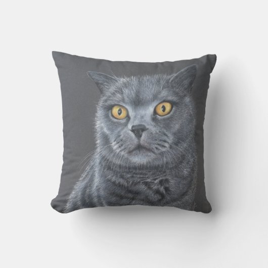Zwarte kat kussen (Voorkant)