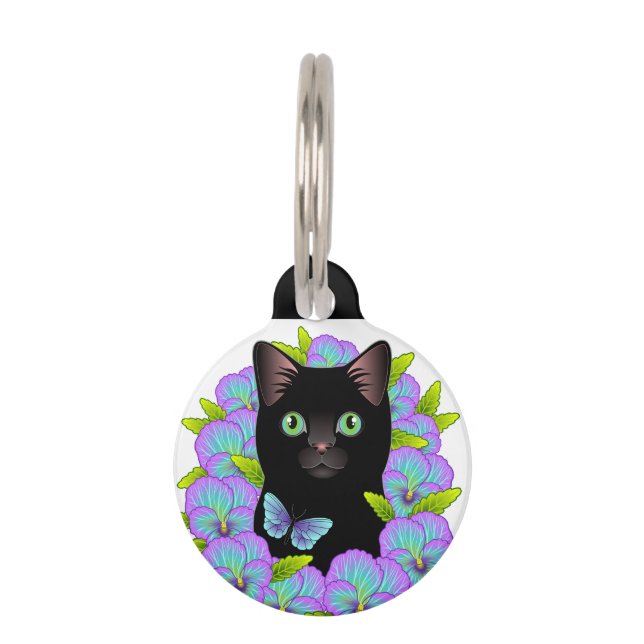  Zwarte Kat Label - Sweet Kat Accessoire Huisdierpenning (Voorkant)