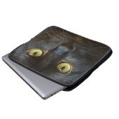 Zwarte kat laptop sleeve (Voorkant onderkant)