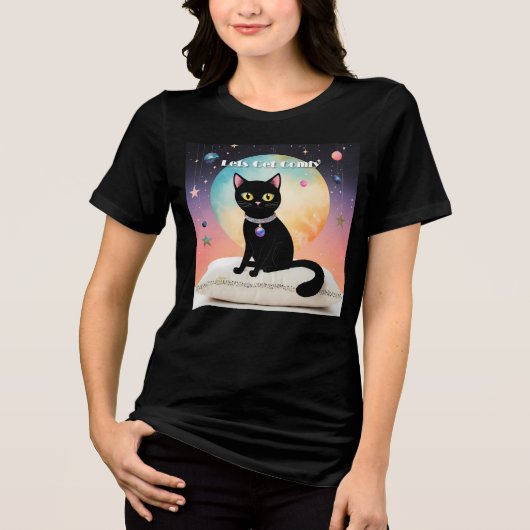 Zwarte Kat - Laten we ons settelen Tri-Blend Shirt (Voorkant)