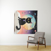 Zwarte Kat - Laten we ons settelen Wandkleed (In Situ (horizontaal))