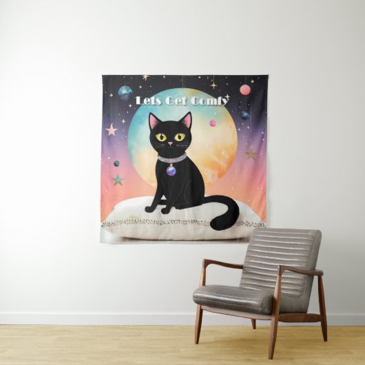 Zwarte Kat - Laten we ons settelen Wandkleed (In situ)