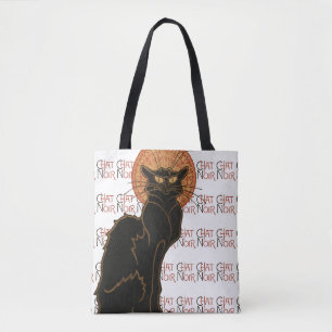  zwarte kat le chat noir art nouveau tote bag