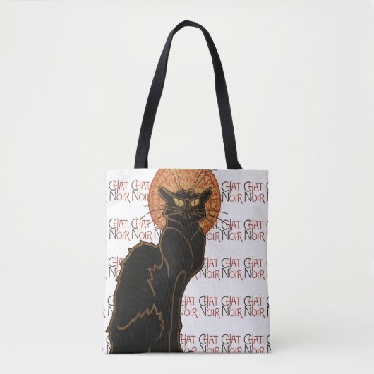  zwarte kat le chat noir art nouveau tote bag (Voorkant)