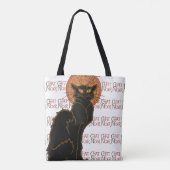  zwarte kat le chat noir art nouveau tote bag (Achterkant)