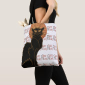  zwarte kat le chat noir art nouveau tote bag (Dichtbij)