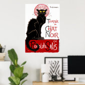  zwarte kat Le Chat Noir Poster (Thuiskantoor)