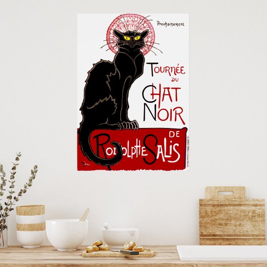  zwarte kat Le Chat Noir Poster (Keuken)