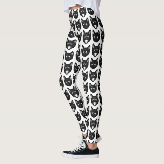 Zwarte kat leggings (Links)