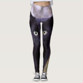 zwarte kat leggings (Voorkant)
