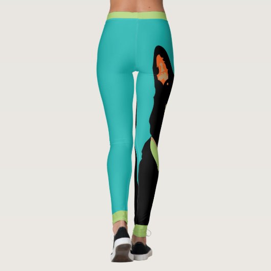 Zwarte kat leggings (Achterkant)