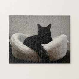 Zwarte kat legpuzzel