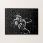 Zwarte kat legpuzzel (Horizontaal)