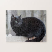 Zwarte kat legpuzzel (Horizontaal)