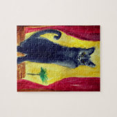 Zwarte kat legpuzzel (Horizontaal)