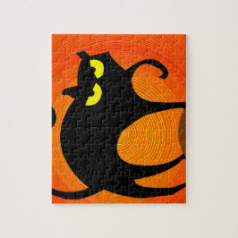 Zwarte kat legpuzzel