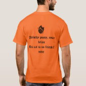 zwarte kat, Let op de zwarte kat T-shirt (Achterkant)