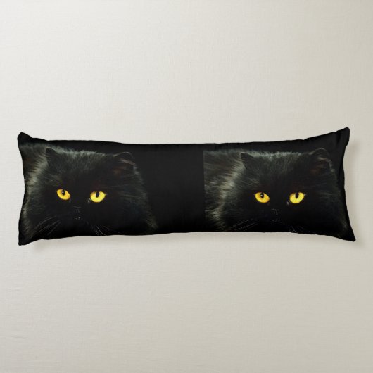 Zwarte kat lichaamskussen (Achterkant)