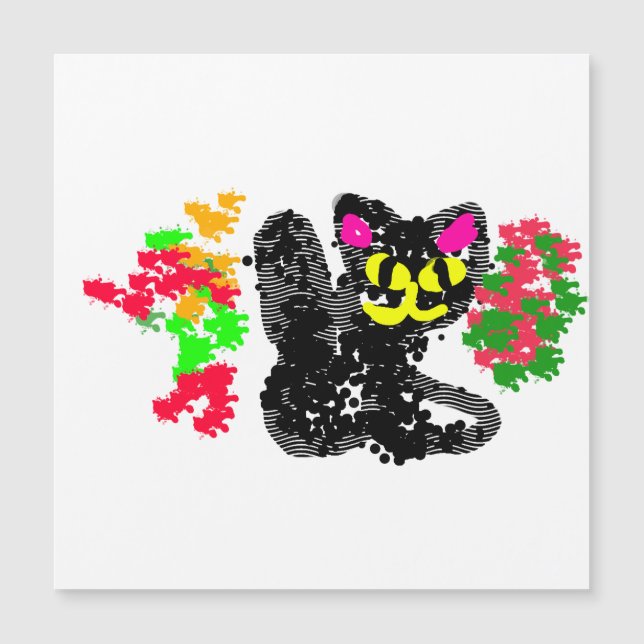Zwarte kat lijn Herfst  (Voorkant)