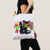 Zwarte kat lijn Herfst  Tote Bag (Dichtbij)