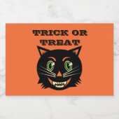  zwarte kat likeurfles etiket (Enkel label)