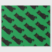 Zwarte kat, Louis Wain Cadeaupapier (Vlak)