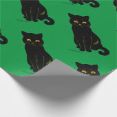 Zwarte kat, Louis Wain Cadeaupapier (Hoek)