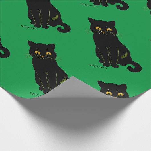 Zwarte kat, Louis Wain Cadeaupapier (Hoek)