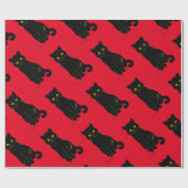 Zwarte kat, Louis Wain Cadeaupapier (Vlak)