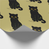 Zwarte kat, Louis Wain Cadeaupapier (Hoek)