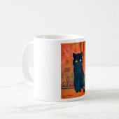 Zwarte kat, Louis Wain Koffiemok (Voorkant links)