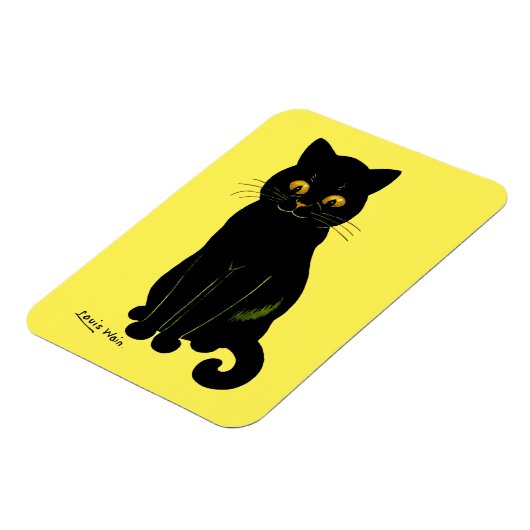 Zwarte kat, Louis Wain Magneet (Linkerzijde)