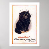 Zwarte kat, Louis Wain Poster (Voorkant)