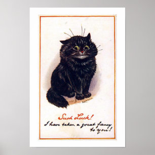Zwarte kat, Louis Wain Poster