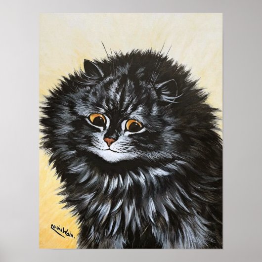 Zwarte Kat, Louis Wain Poster (Voorkant)
