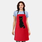 Zwarte kat, Louis Wain Schort (Gedragen)