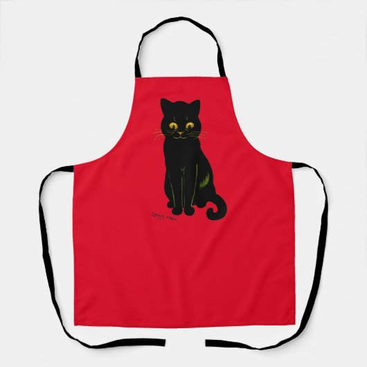 Zwarte kat, Louis Wain Schort (Voorkant)