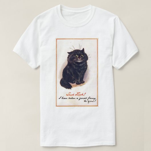 Zwarte kat, Louis Wain T-shirt (Design voorkant)